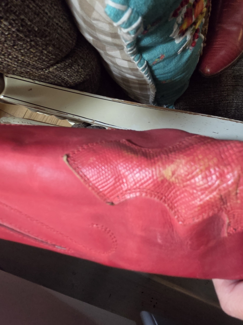 Vintage Red Women's Western Boots - Picture 5 of 9